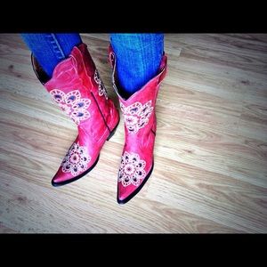 Women’s Red Rhinestone Cowboy Pro Boots